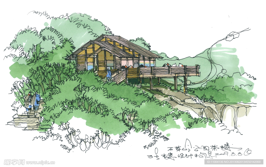 手绘建筑