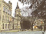 素描城市建筑