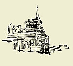 素描城市建筑