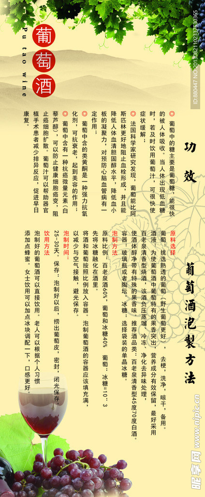 葡萄酒酿制展板
