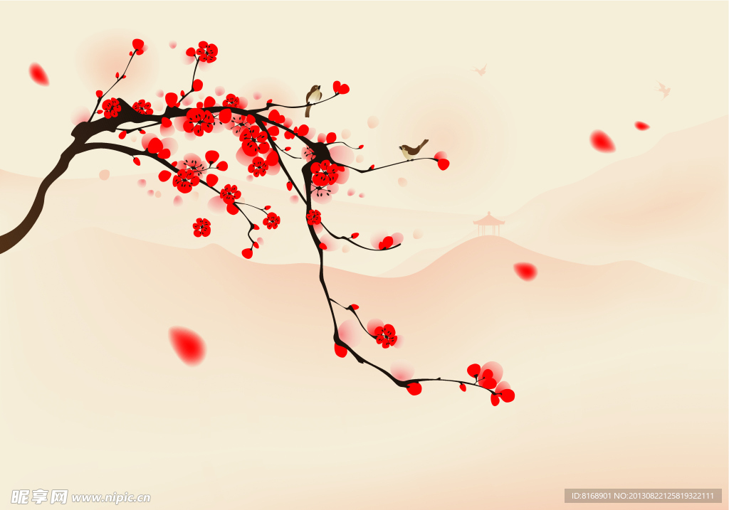 卡通梅花