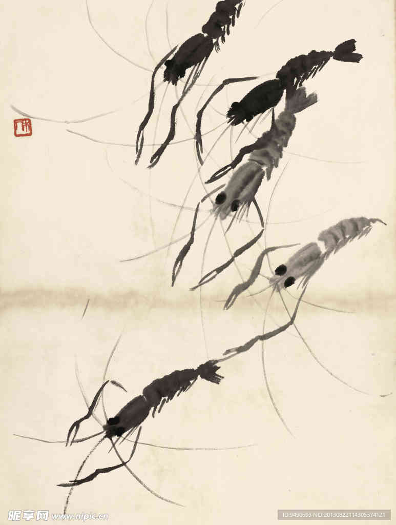 齐白石 虾