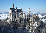 欧洲城堡雪景