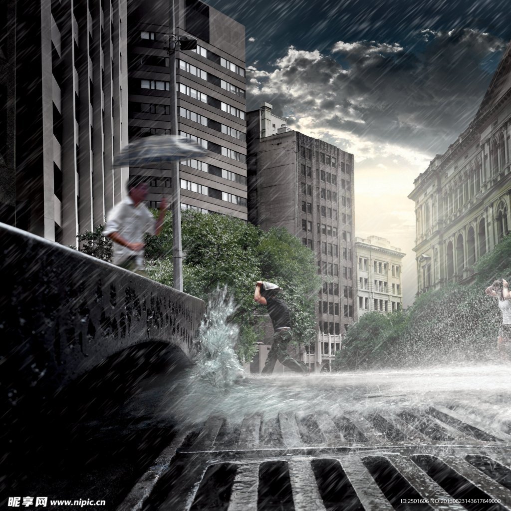 马路下水道