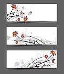 时尚花纹花卉横幅