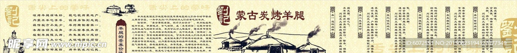 蒙古碳烤羊腿内墙贴