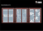 移门刻绘图 玻璃线图