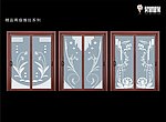 移门刻绘图 玻璃线图