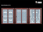 移门刻绘图 玻璃线图