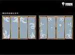 移门刻绘图 玻璃线图