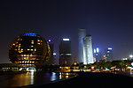 夜景 杭州 钱江新城