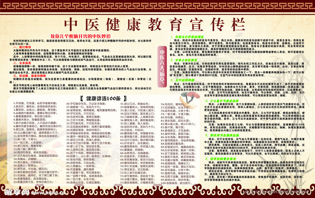中医宣传栏