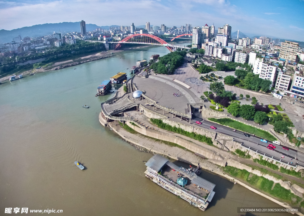 航拍宜宾 合江门 地