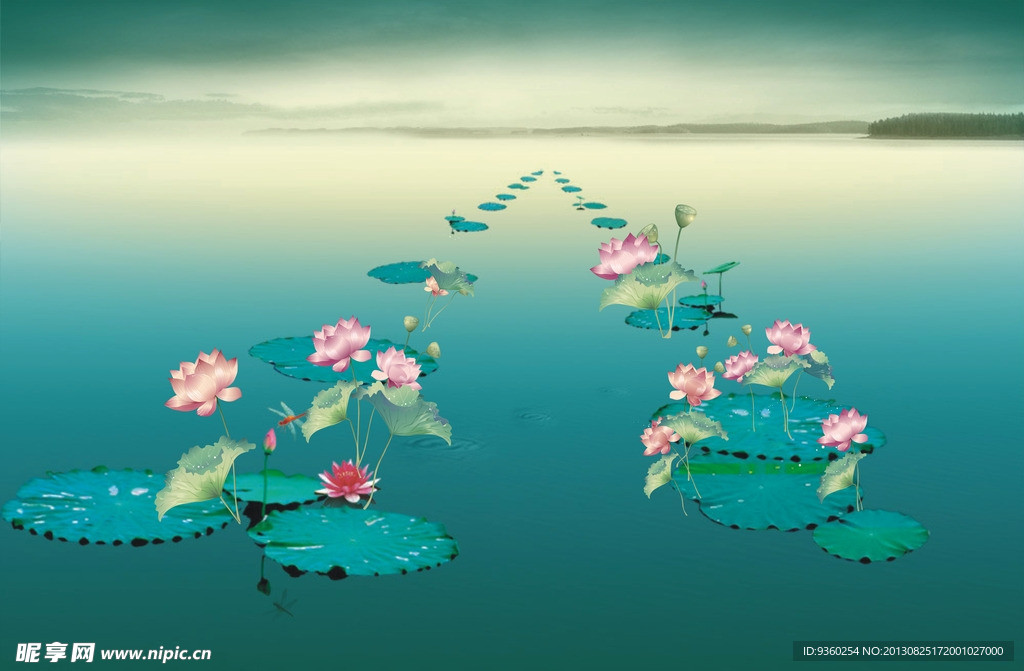矢量 荷花