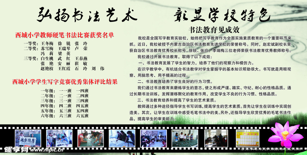 书法艺术展板