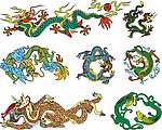 中国龙矢量图