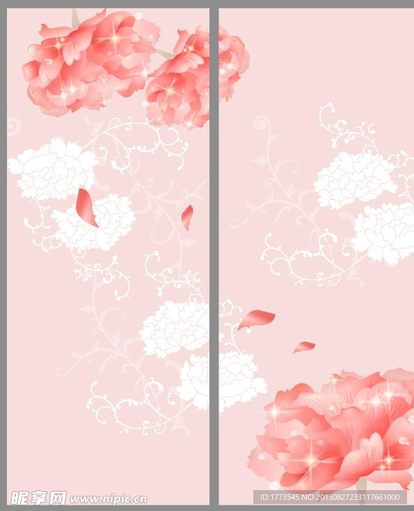 花朵移门
