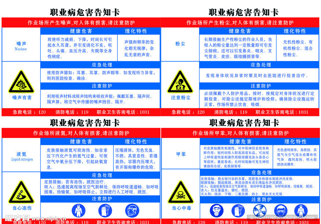 职业病危害告知卡