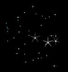 透明心形星光flas