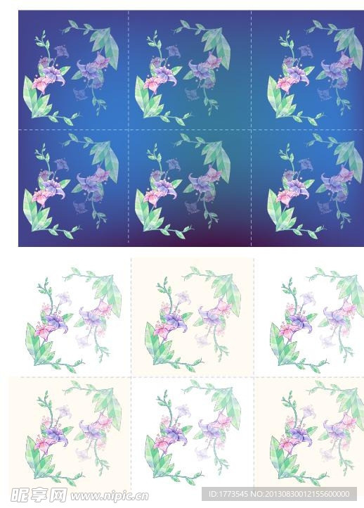 时尚花纹矢量素材