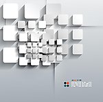 3d方块白色物体