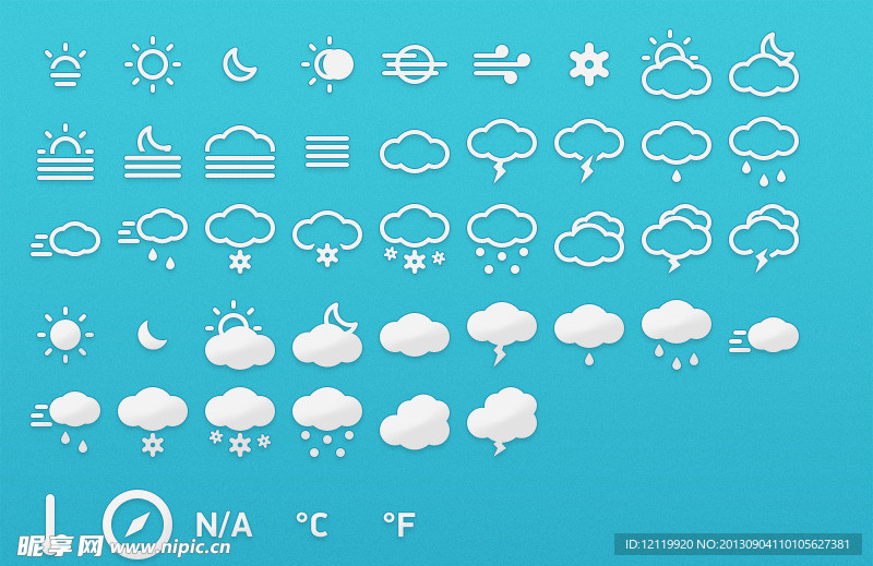 网页天气图标