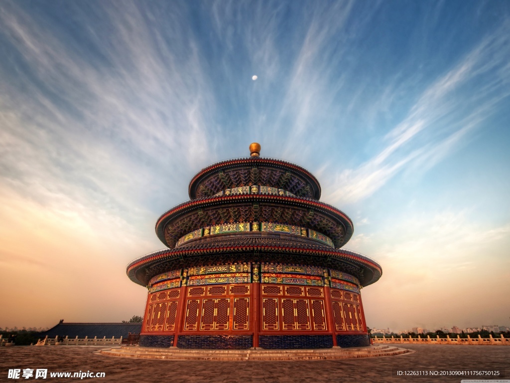 北京天坛晨景