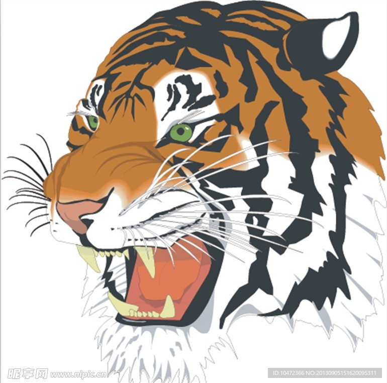 老虎矢量图