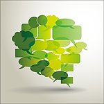 矢量绿色对话框
