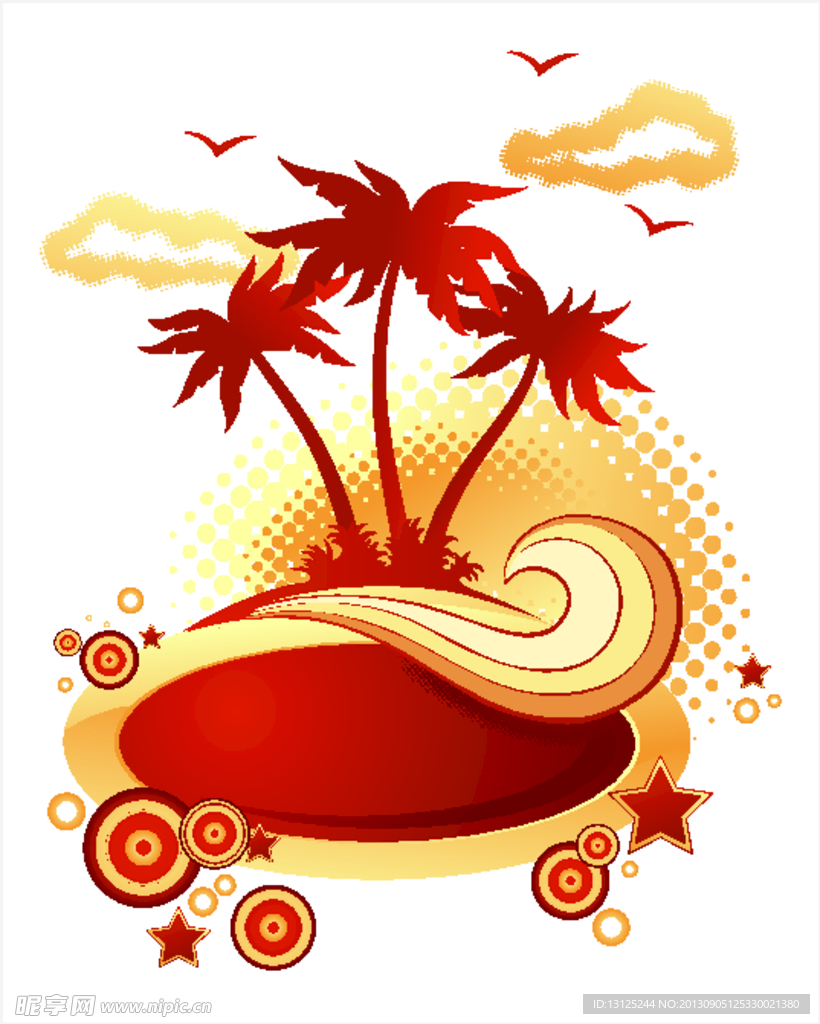热带风景 树 夏天