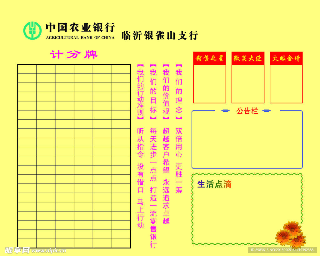 营业部版面