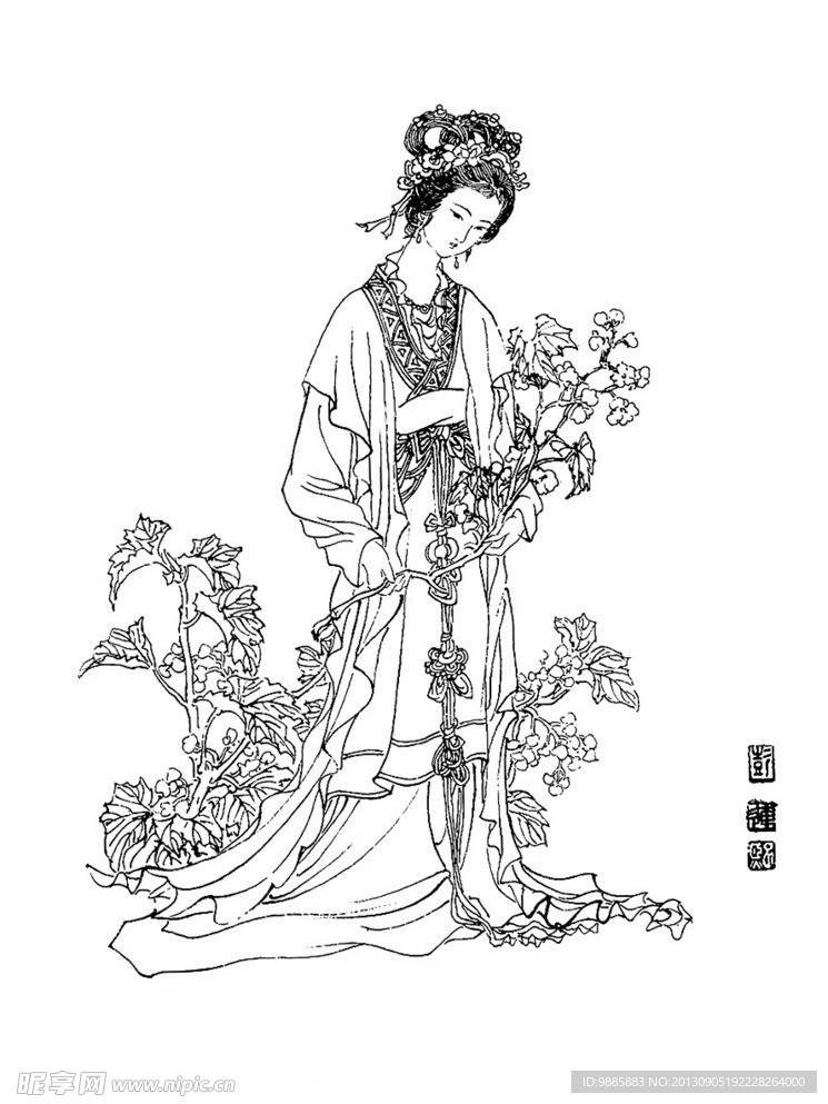 白描人物
