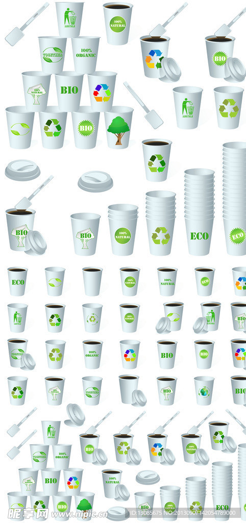 简洁生态纸杯设计