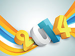 2014矢量立体字