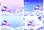雪人矢量图