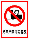 叉车严禁入口