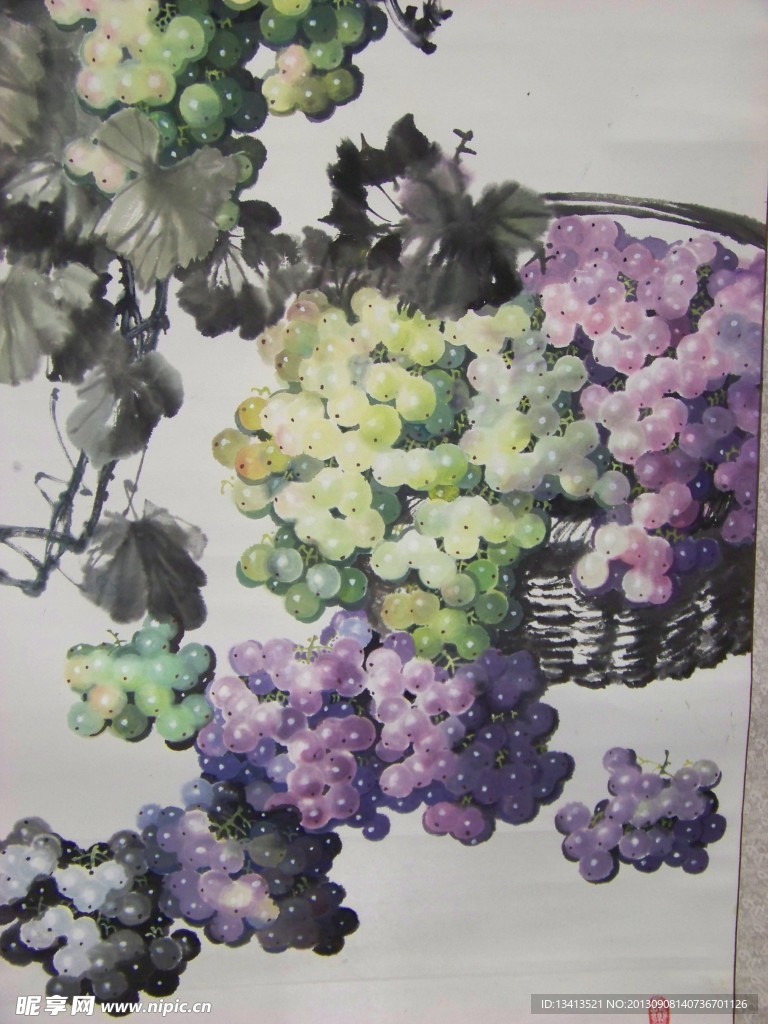 国画葡萄