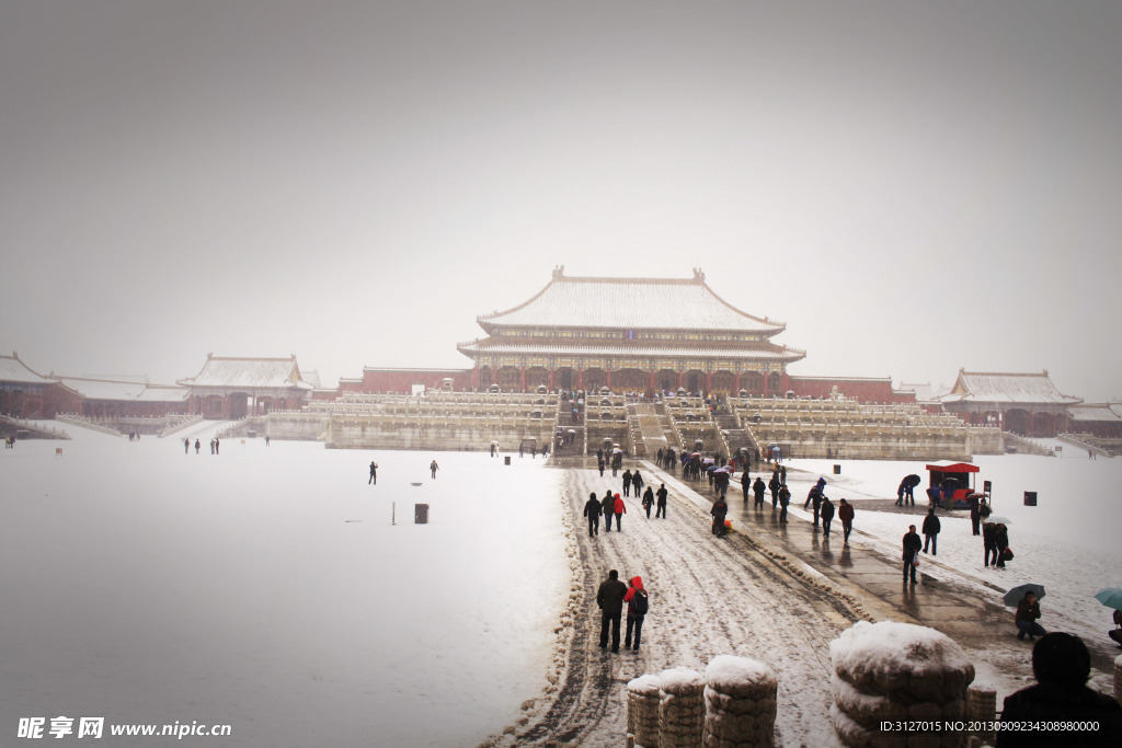 北京 下雪 故宫