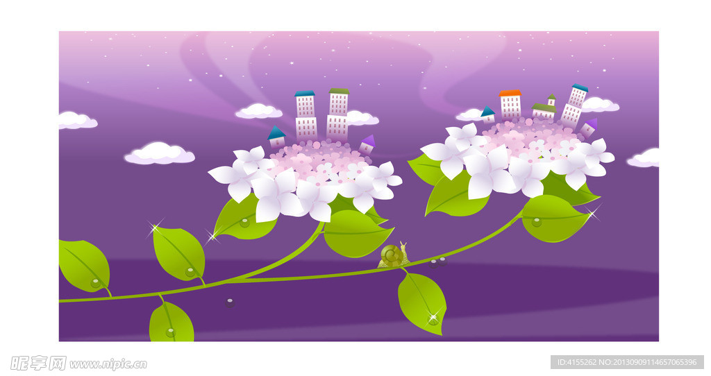 梦幻背景矢量图
