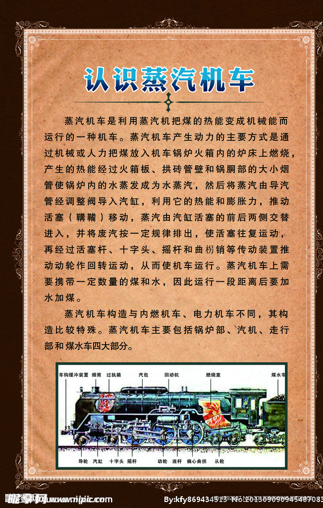 蒸汽机车图板