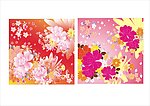 牡丹花矢量图底纹