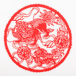 剪纸狮
