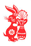 剪纸兔