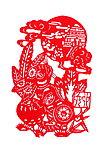剪纸兔