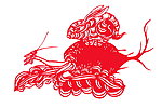 剪纸兔