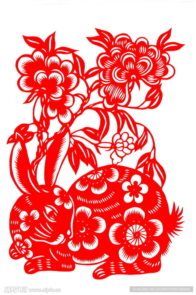 剪纸兔