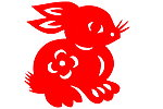 剪纸兔