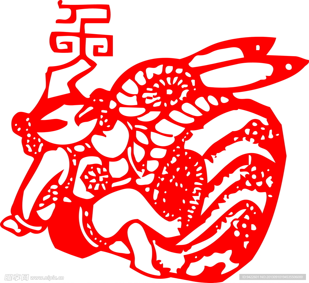 剪纸兔