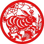 剪纸兔
