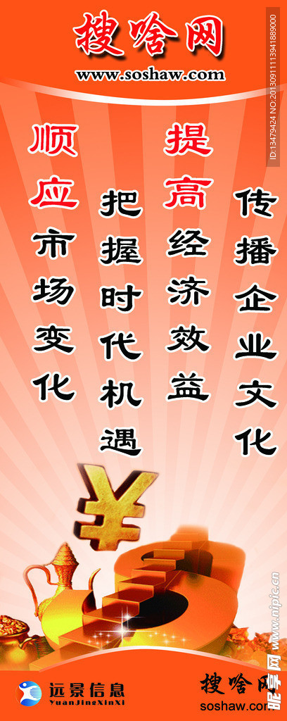 机遇与挑战展架